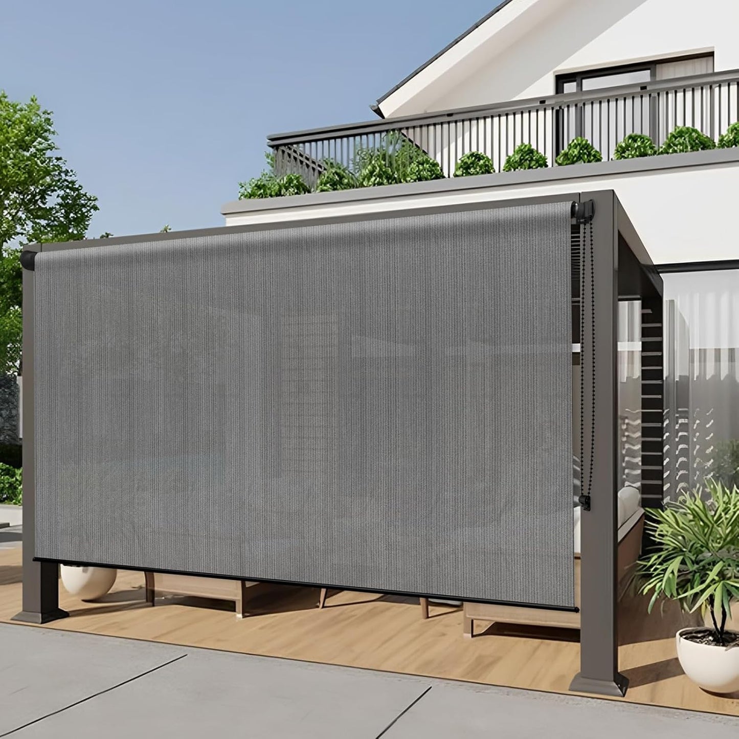 HENG FENG Outdoor Roller Shade for Patio and Deck Privacy