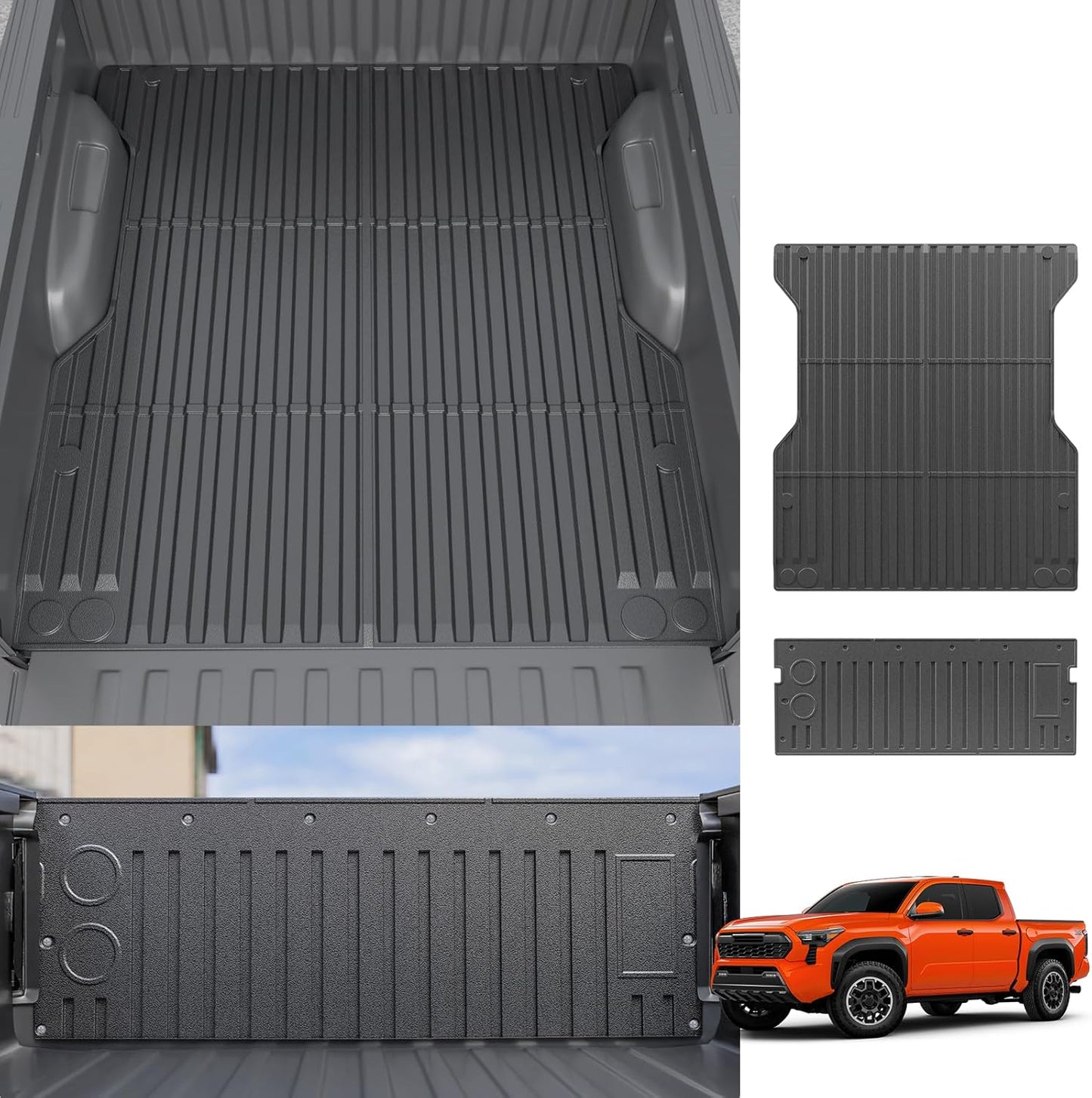 Truck Bed Mat and Tailgate Mat for 2024 2025 Tacoma 5Ft
