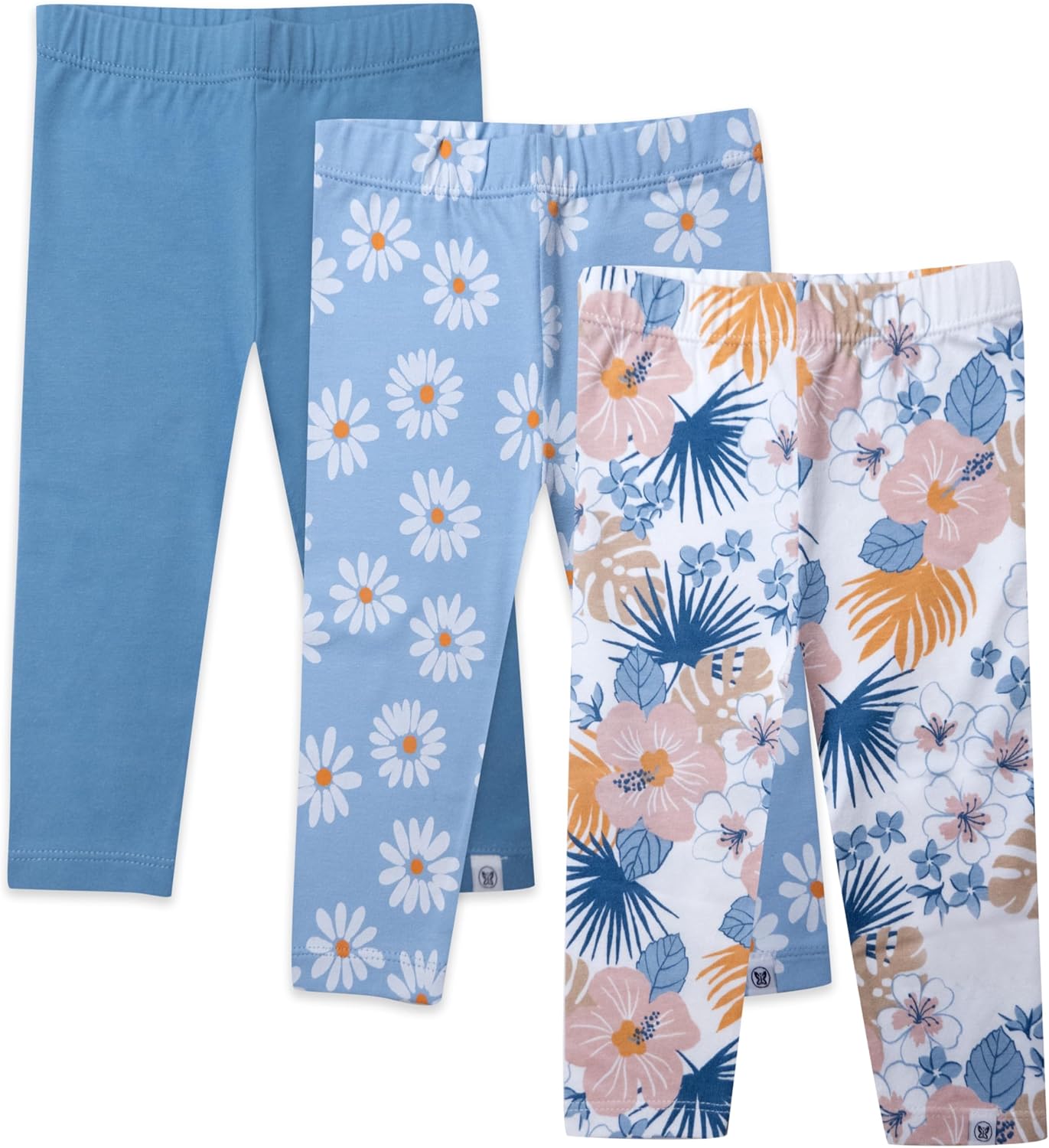 HonestBaby Multipack Leggings for Infant Baby Girls and Toddlers