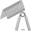 Silver Metal Hand Gripper Set 50LB-400LB 13 Pack - Complete Strength