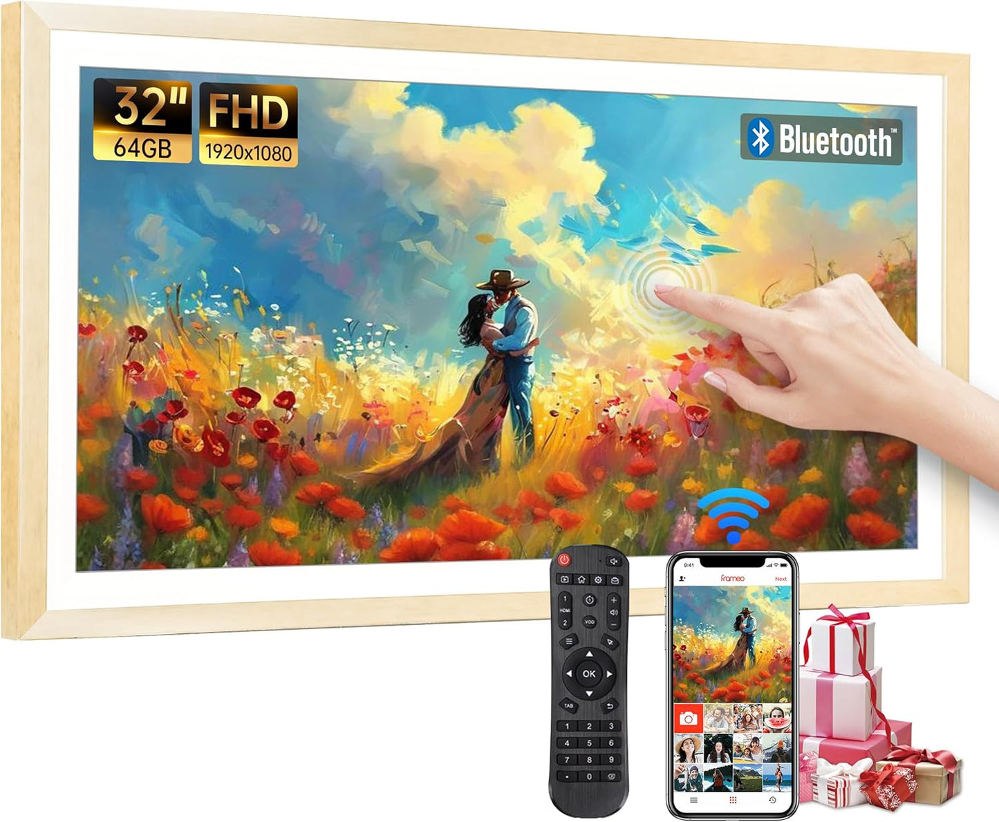 32 Inch Large Digital Picture Frame with Stunning 1080P Display