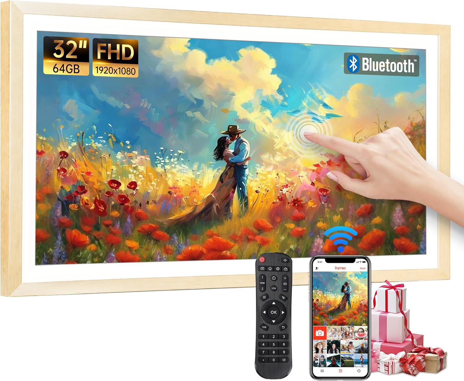 32 Inch Large Digital Picture Frame with Stunning 1080P Display