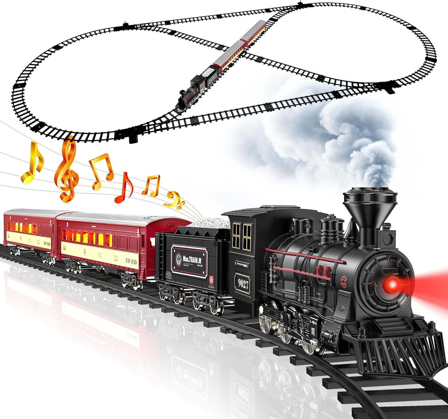 Hot Bee Train Set - Luxury Tracks with Glowing Passenger Cars