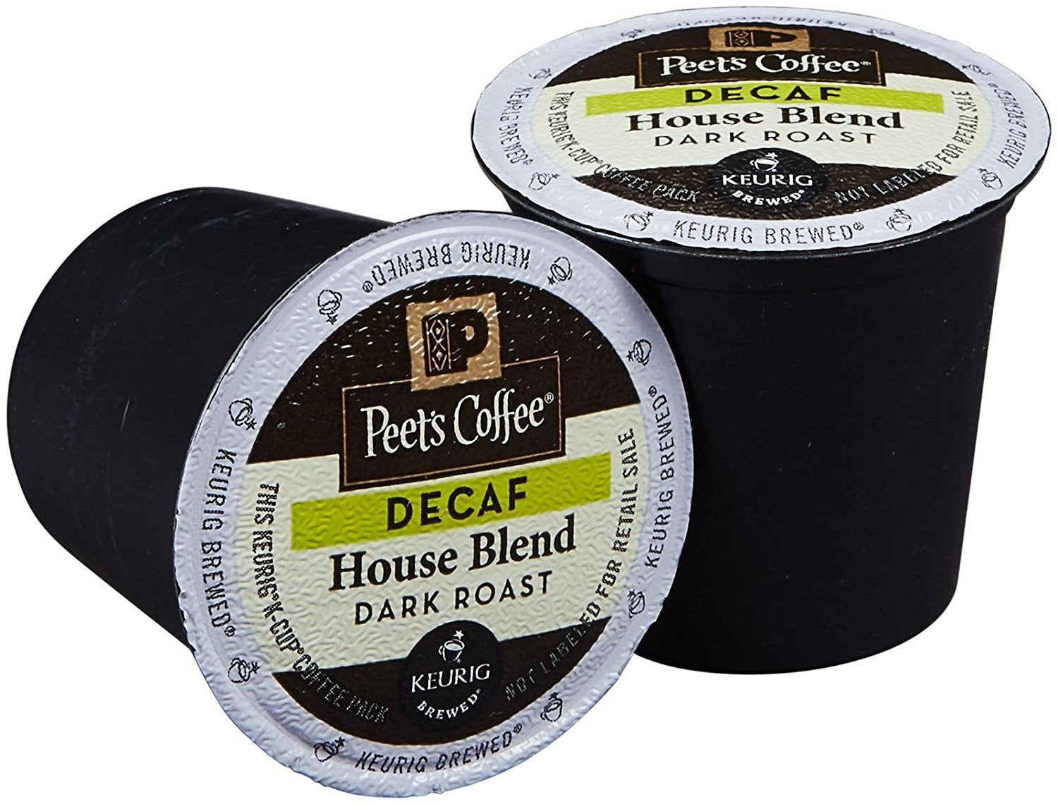 Peet's Coffee Decaf House Blend K-Cup Coffee for Keurig Brewers