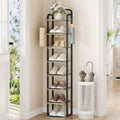 8 Tiers Vertical Shoe Rack Narrow Shoe Tower - Space Saving Shoe