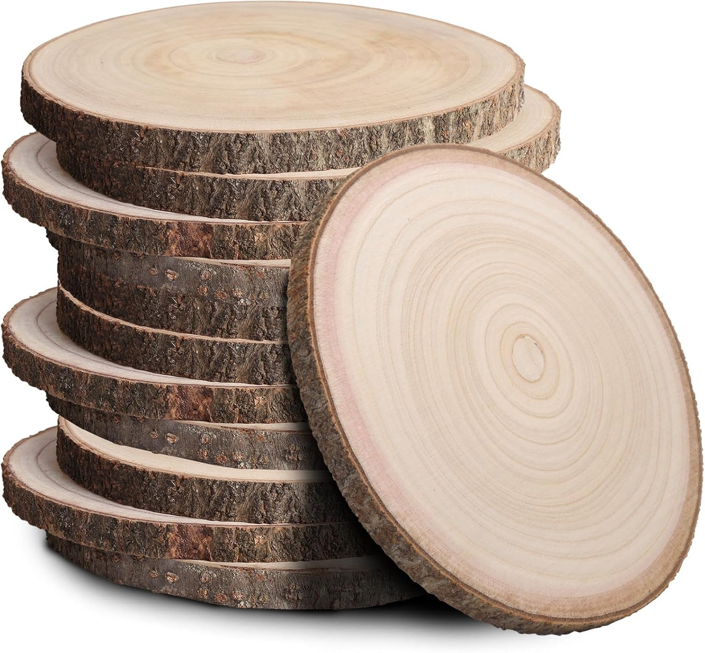 Wood Slices for Centerpieces - Rustic Wooden Discs for Crafts