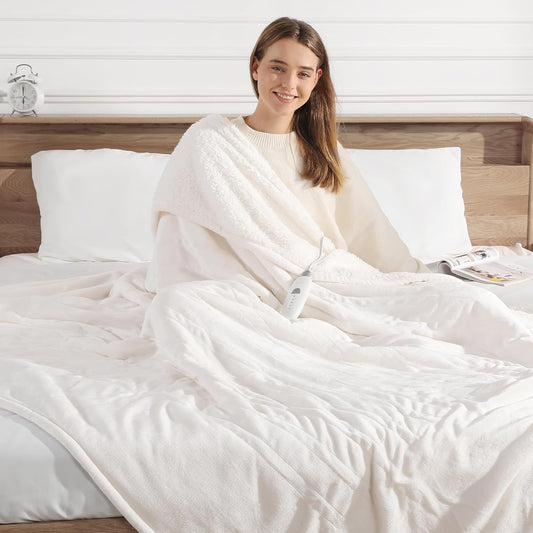 Full Size Heated Blanket with 5 Heating Levels for Comfort