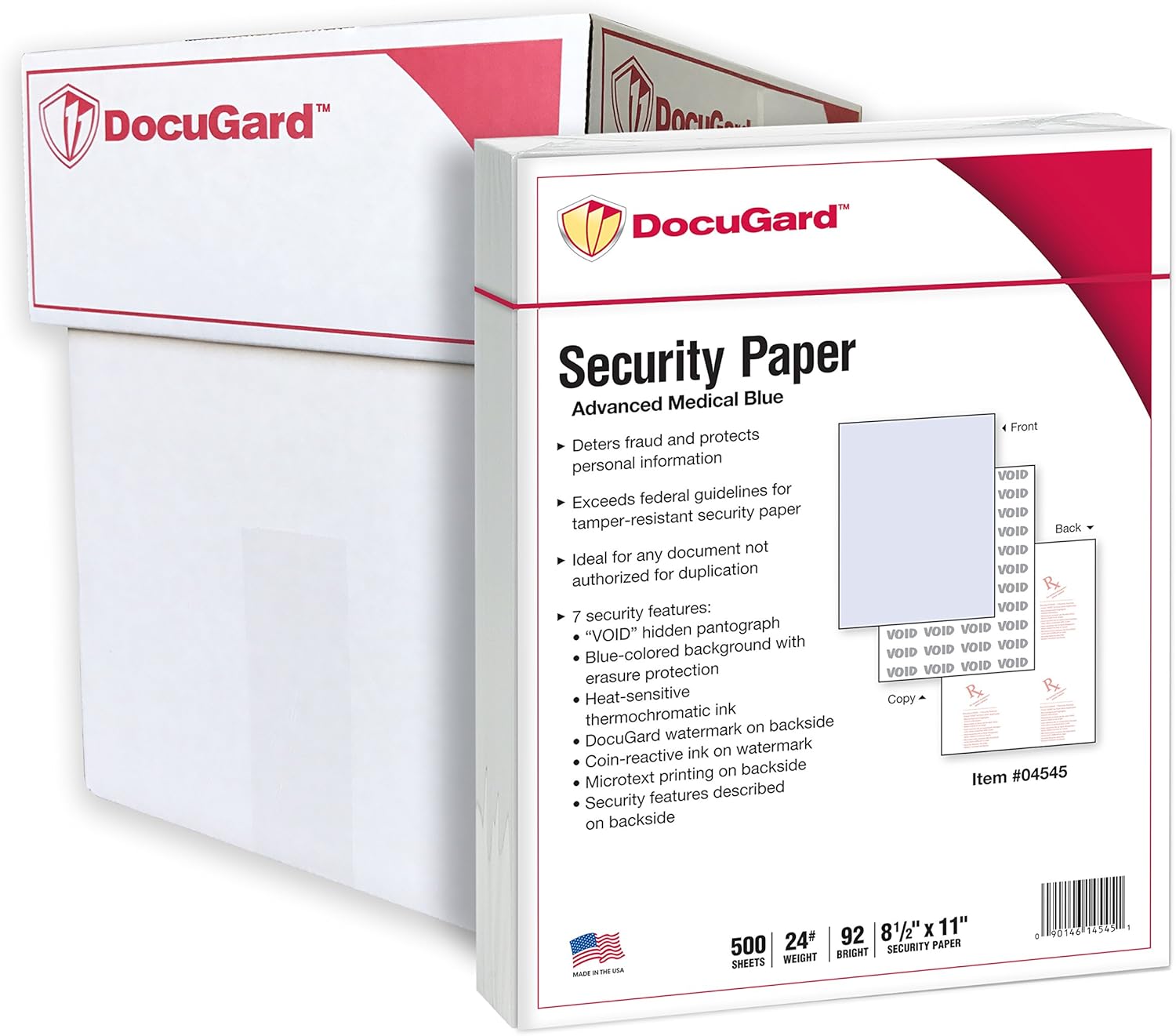 DocuGard Advanced Blue Security Paper for Fraud Prevention