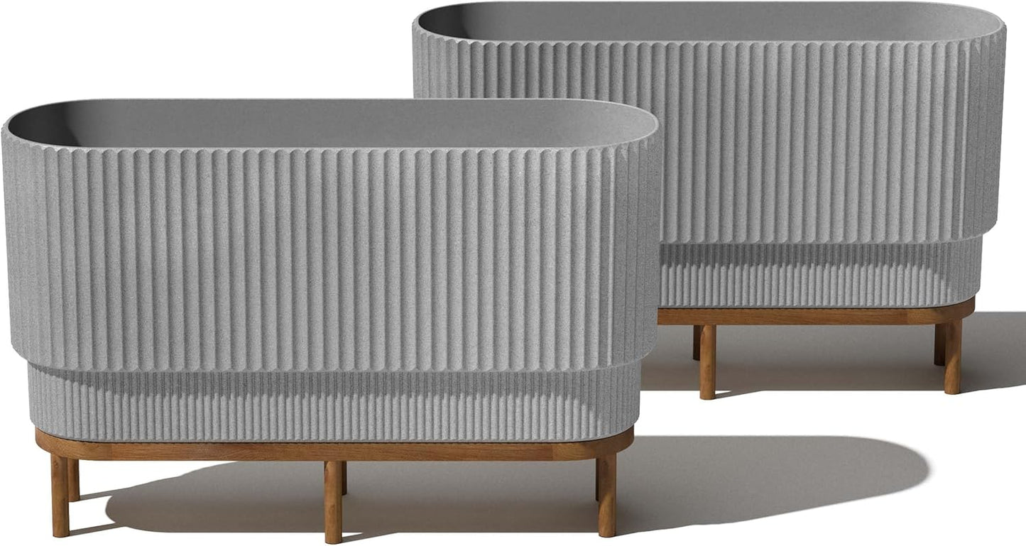 Veradek Demi Series Raised Long Planter for Modern Decor