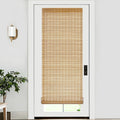 LazBlinds No Tools No Drill Bamboo Roller Shades - Cordless Light