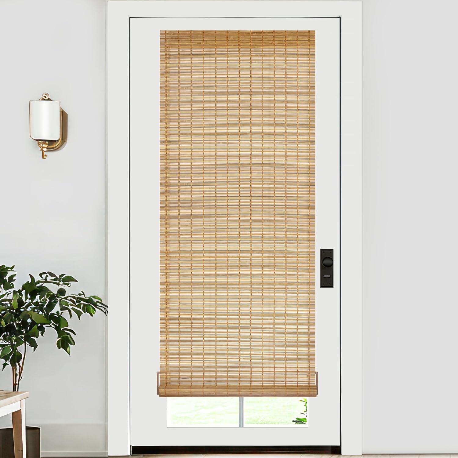 Bamboo Roller Shades by LazBlinds - Cordless Light Filtering Blinds