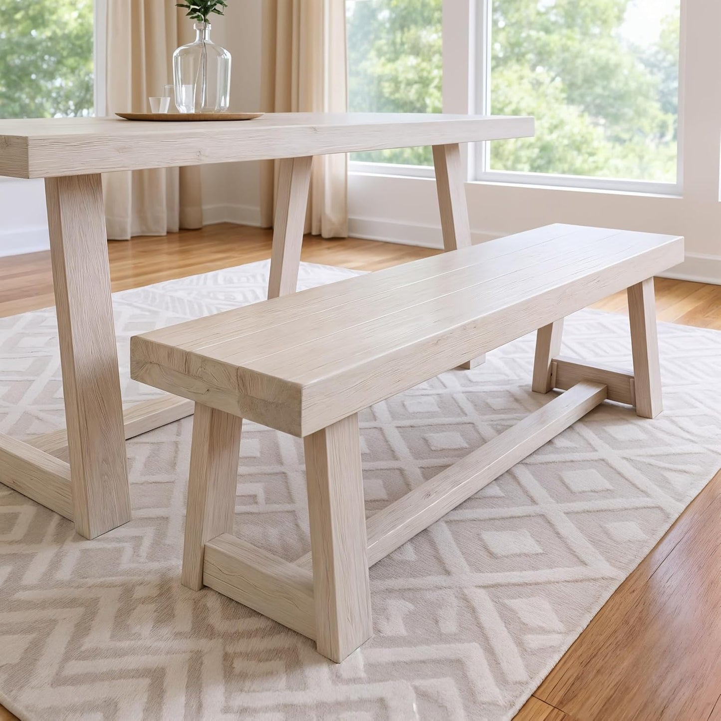 60 Inch Farmhouse Dining Bench by Plank+Beam for Your Home
