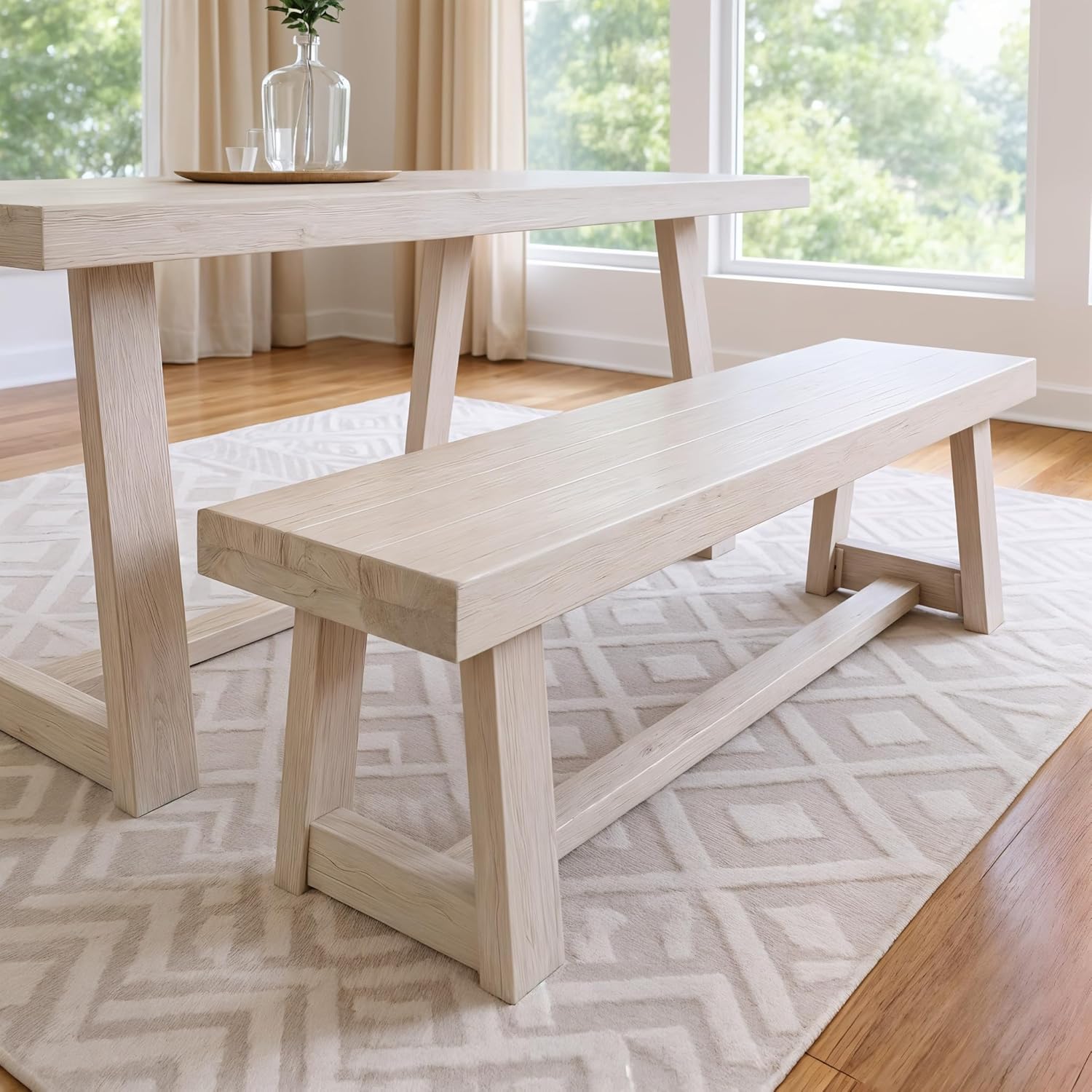 60 Inch Farmhouse Dining Bench by Plank+Beam for Your Home