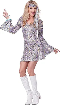 Disco Sensation Dress Costume for Women - Large Size Fun