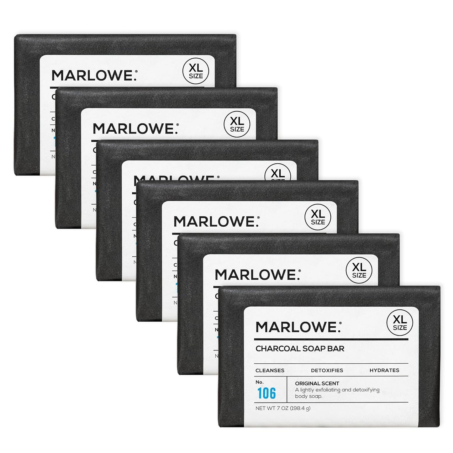Marlowe Charcoal Soap for Men - Cleansing & Hydrating Bar