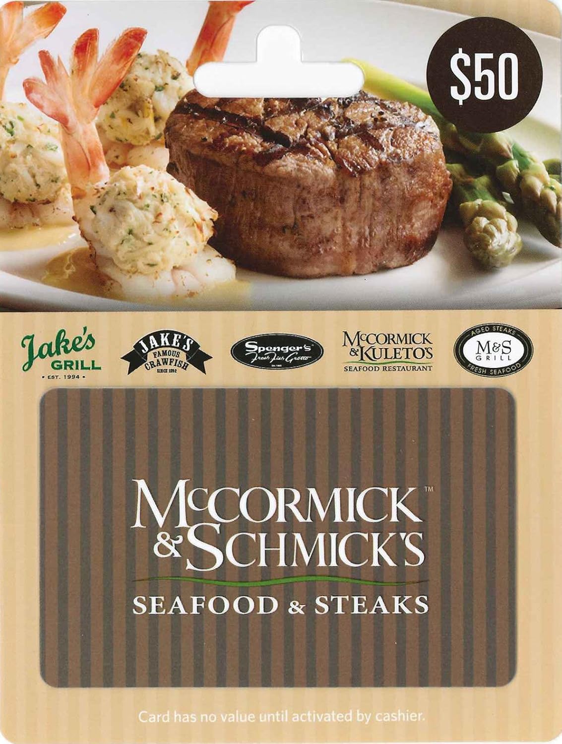 McCormick & Schmick's Gift Card for Culinary Excellence Experience