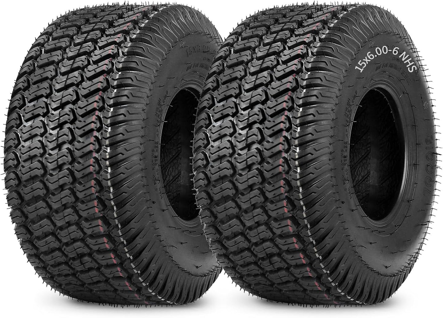 GICOOL 15x6.00-6 Lawn Mower Tubeless Tire - 2 Pack
