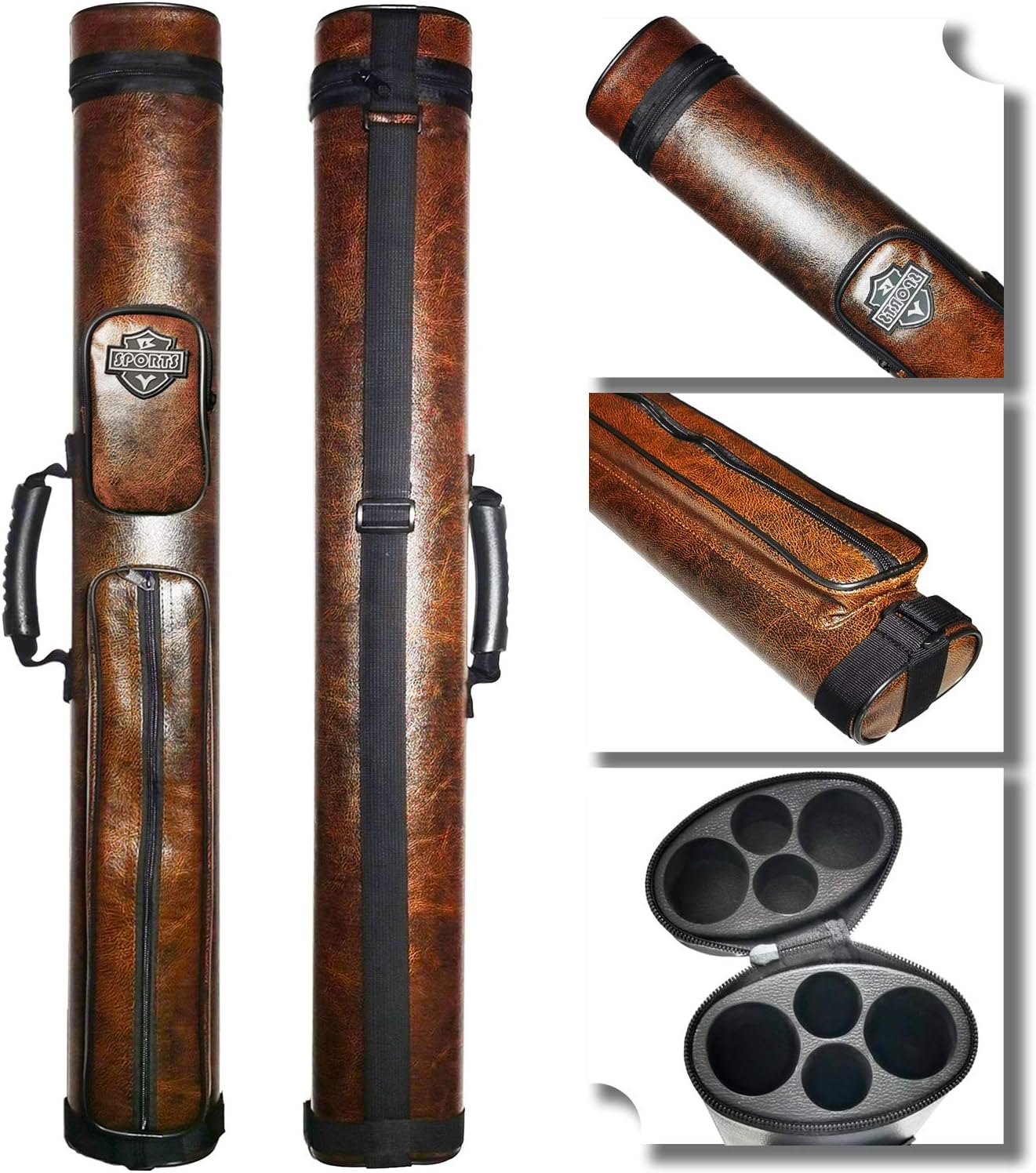 2x2 Hard Pool Cue Carrying Case for Billiard Stick Protection