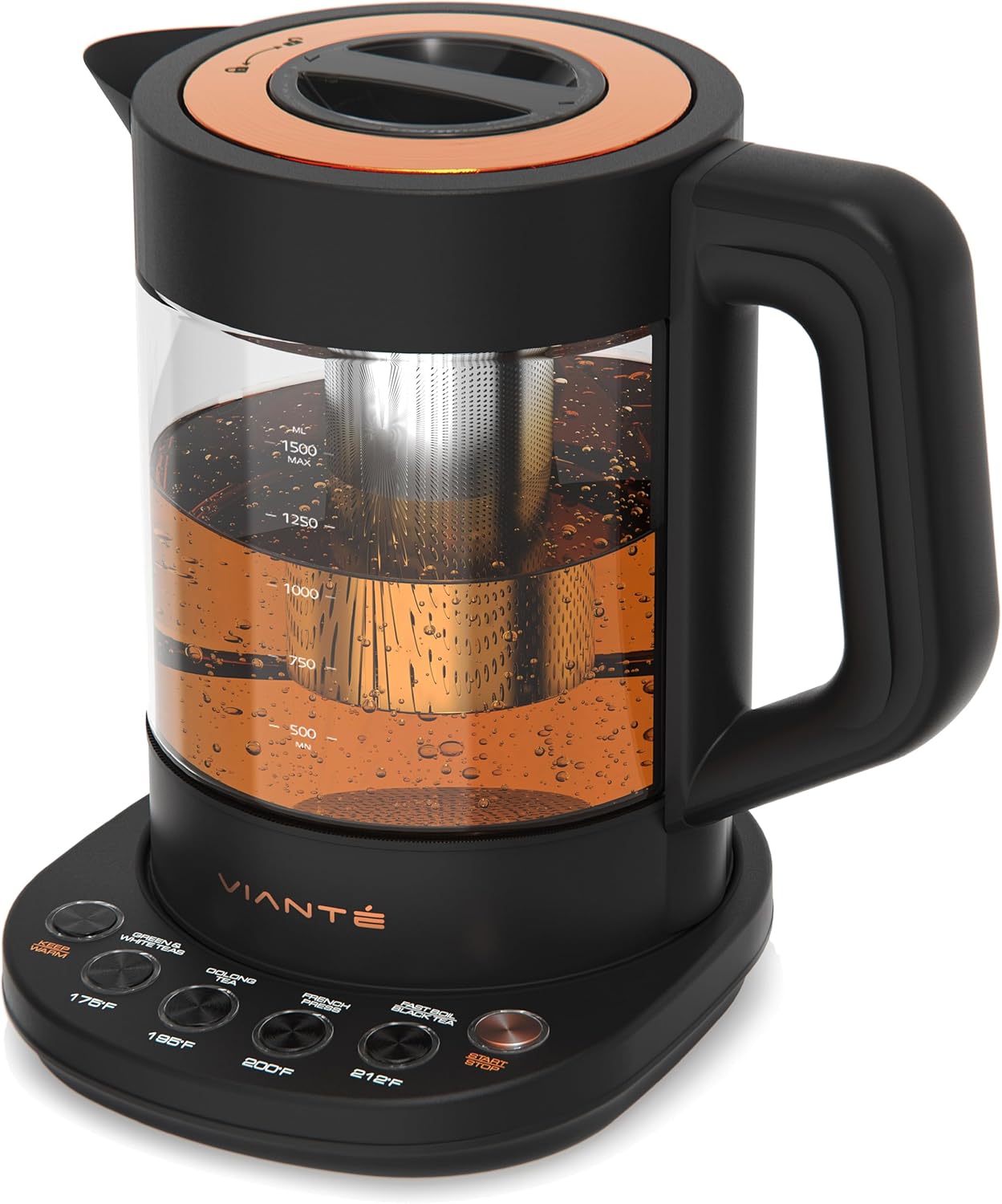 Viante Electric Kettle With Infuser For Loose Leaf Tea Lovers