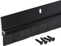 Brush Door Sweeps for Gaps Up to 1 with Black Trim 3 Feet