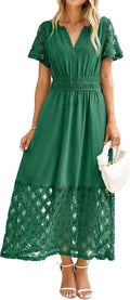 Simplee Women's Bohemian Maxi Dress with Pockets for Summer Style