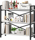 Homeiju 3 Tier Bookshelf - Vintage Farmhouse Style Etagere
