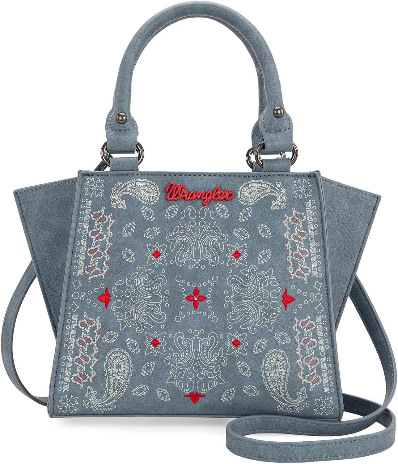 Wrangler Small Tote Purse for Women with Western Paisley Print