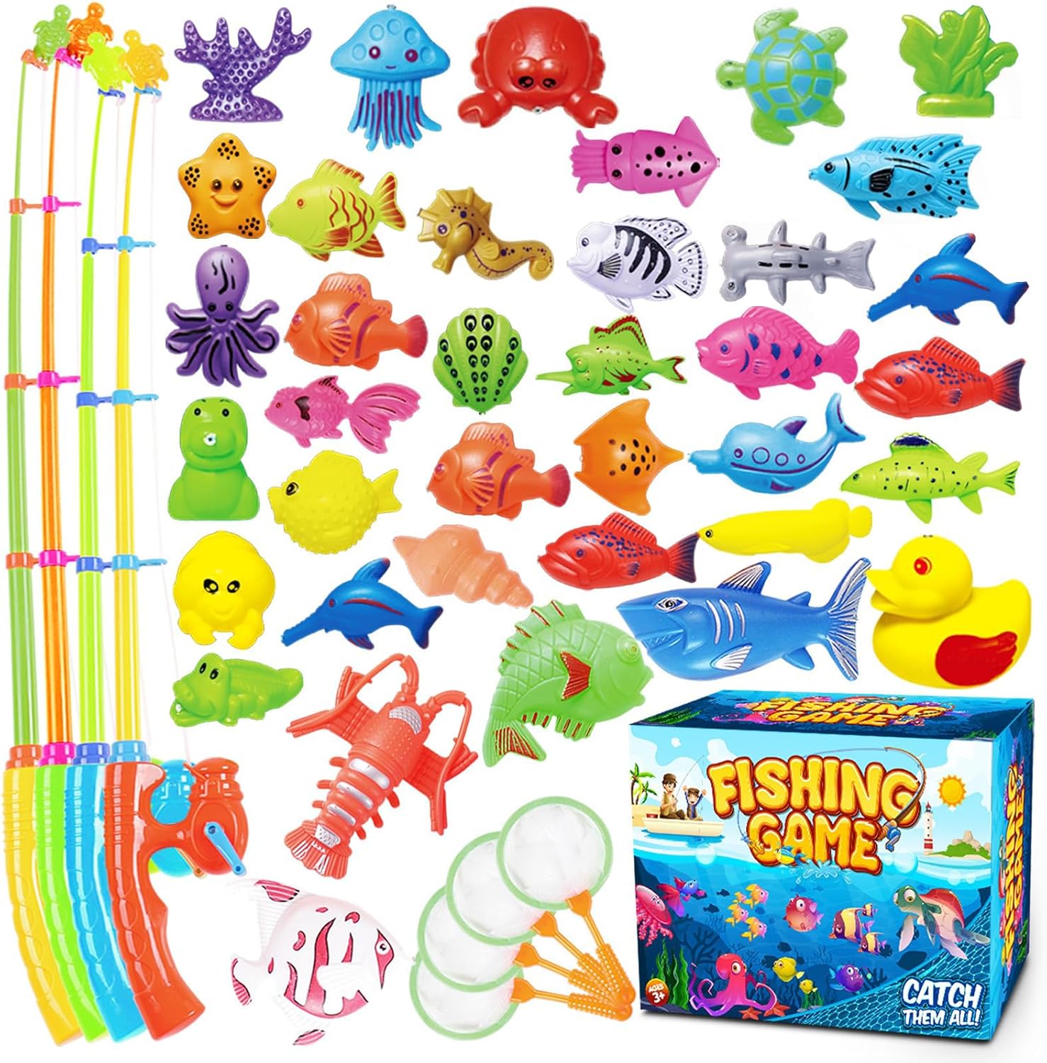 Interactive Magnetic Fishing Game - Fun for Kids 3-6 Years