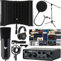 22 USB Audio Interface Recording Bundle - Complete Home Studio Kit