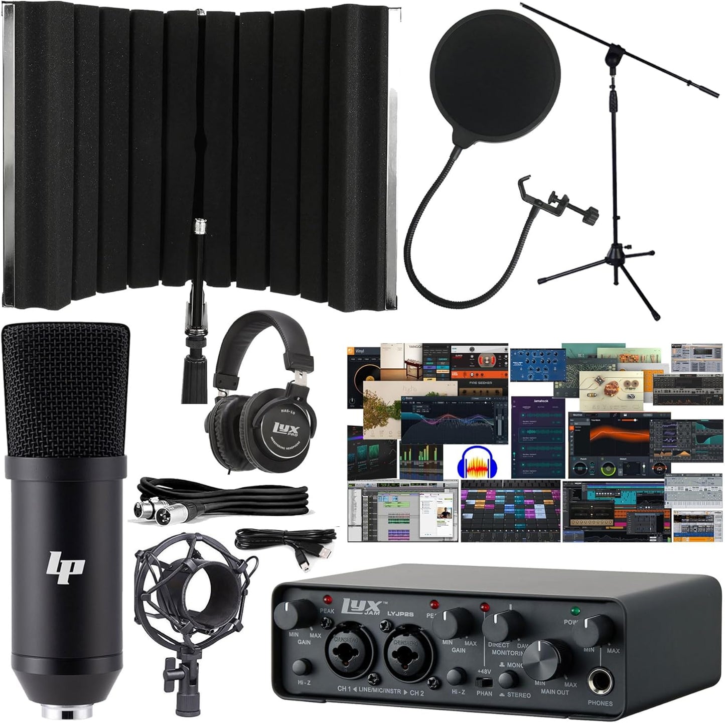 22 USB Audio Interface Recording Bundle for Pro Sound Quality