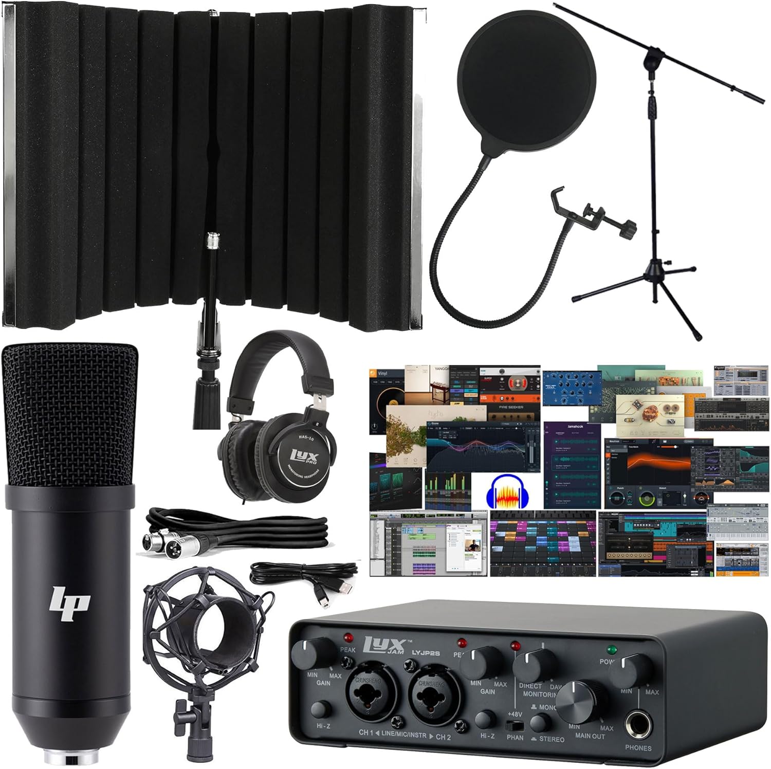 22 USB Audio Interface Recording Bundle for Pro Sound Quality