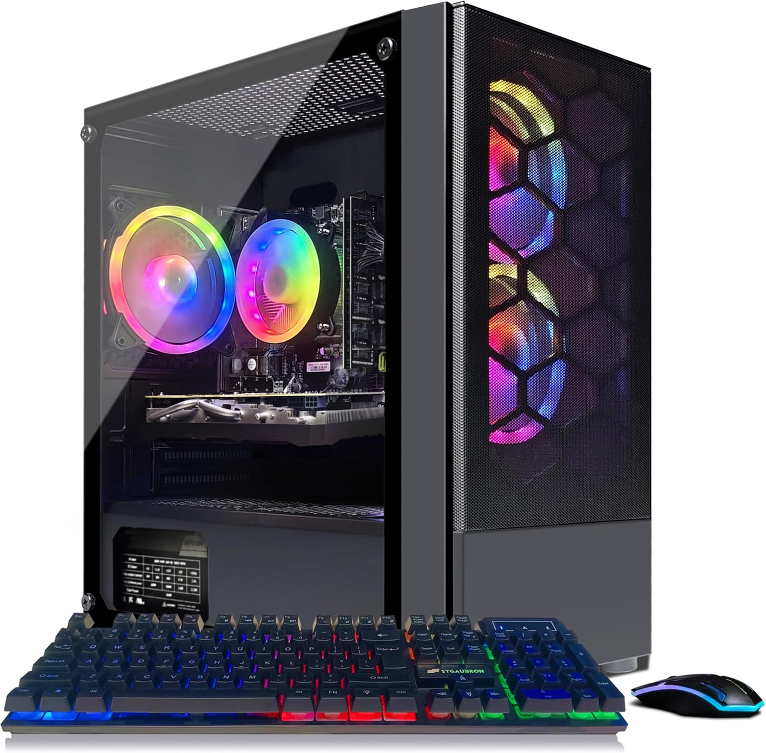 STGAubron Gaming Desktop PC: Max Performance Intel Core i7, GeForce RTX 3050 Ti, 1T SSD