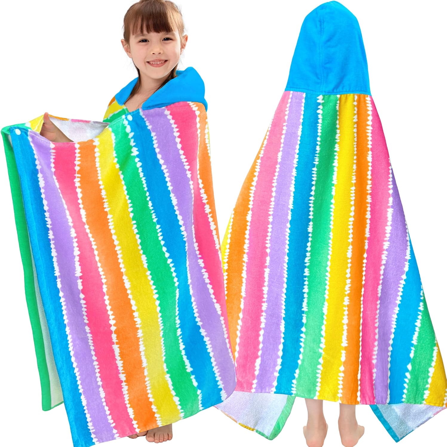 VOOVA & MOVAS Kids Poncho Towels - Lightweight Hooded Beach Towel