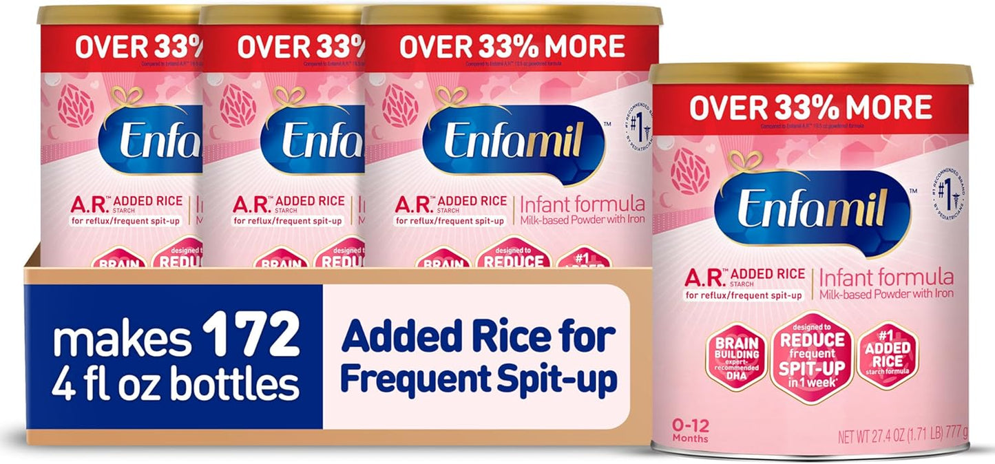 Enfamil A.R. Infant Formula Reduces Reflux & Spit-Up Effectively