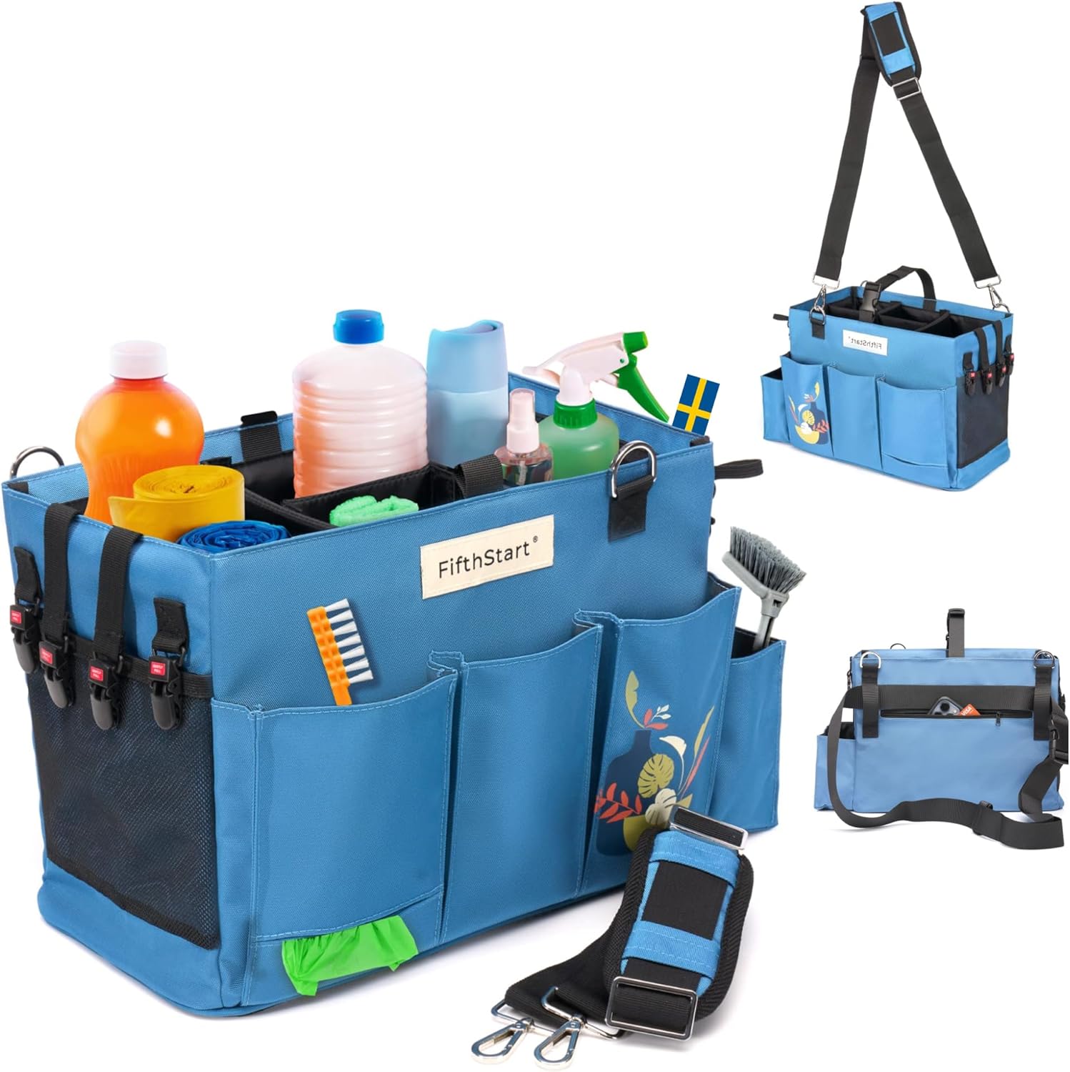 FifthStart Multiuse Blue Small Diaper Caddy Organizer