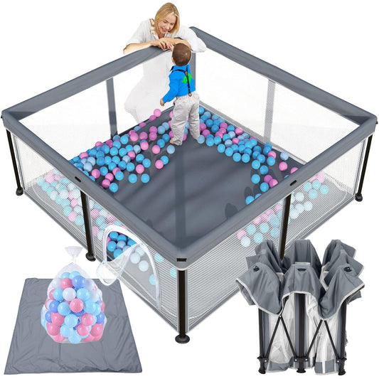 TOREVSIOR Foldable Baby Playpen: Safe Indoor/Outdoor Fun!