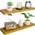 BGMG Wood Floating Shelves for Wall - Rustic 30 inch Set of 2