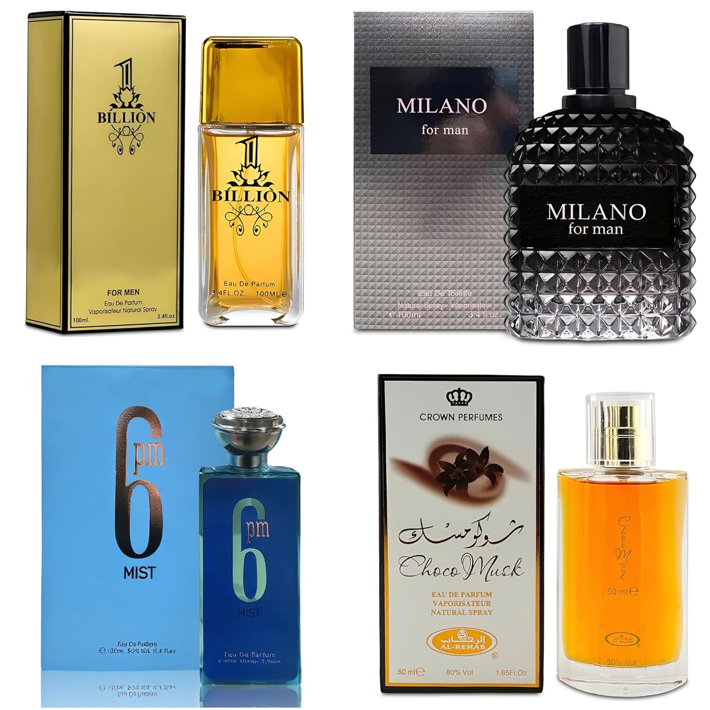 AFLUXE 4-Piece Cologne Set for Men: Long Lasting Fragrance