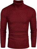 Men's Casual Slim Fit Turtleneck Sweater for Winter Fashion