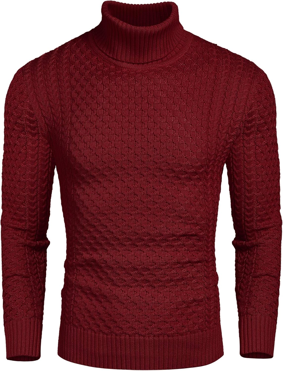 Men's Slim Fit Turtleneck Sweater for Casual Winter Style