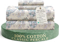 Feather & Stitch Softest 100% Cotton Percale Sheets - Cooling Comfort