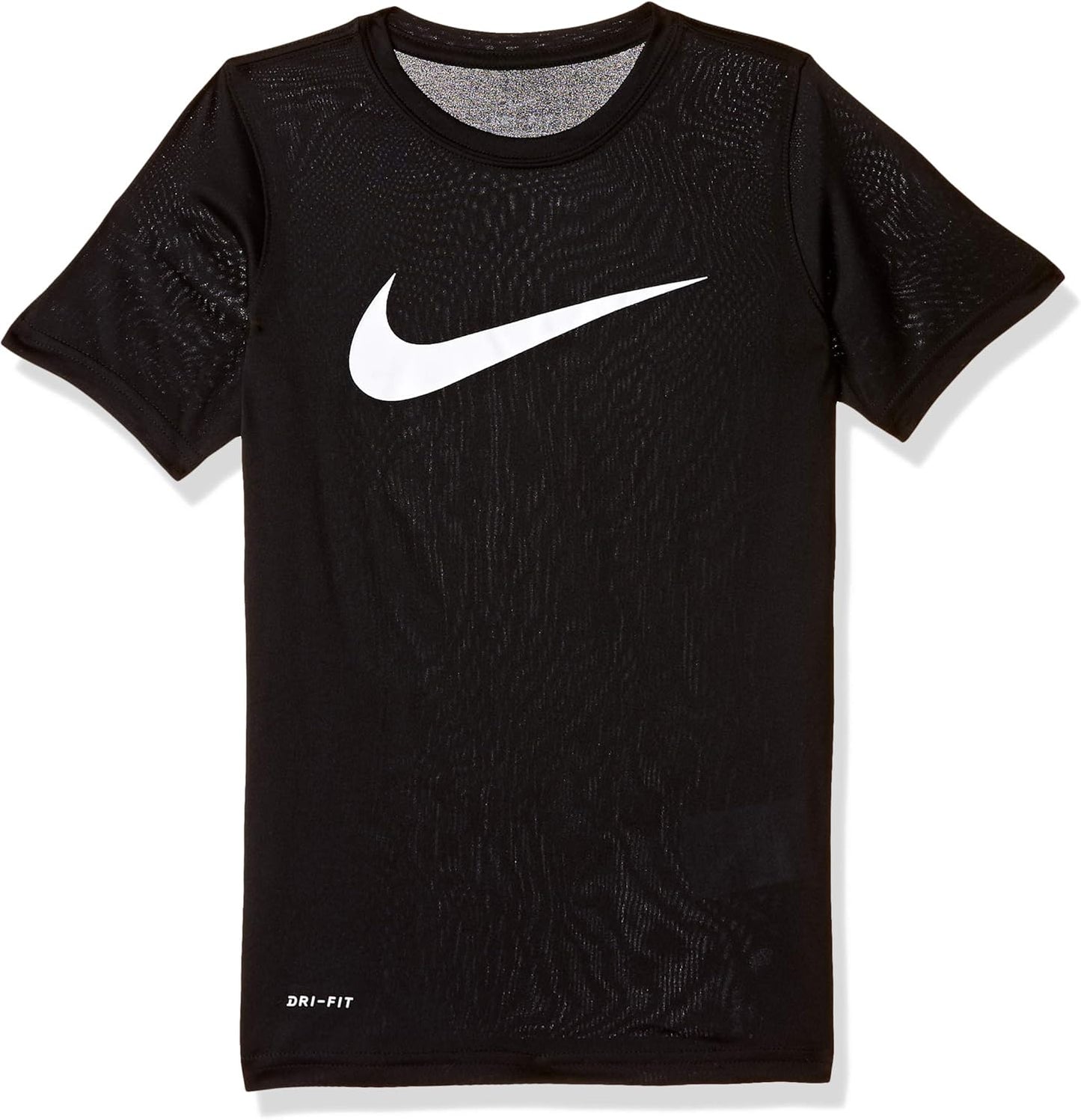NIKE Boys' Dry Short Sleeve Swoosh Solid Tee for Active Kids
