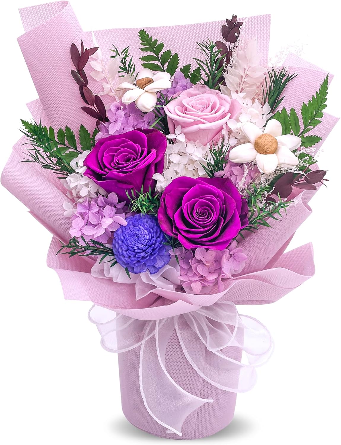 Preserved Flowers Bouquet with Gift Box for Lasting Beauty