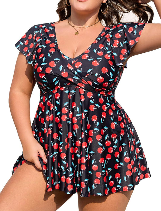 Edelqual Plus Size Tankini Swimsuits for Women with Tummy Control
