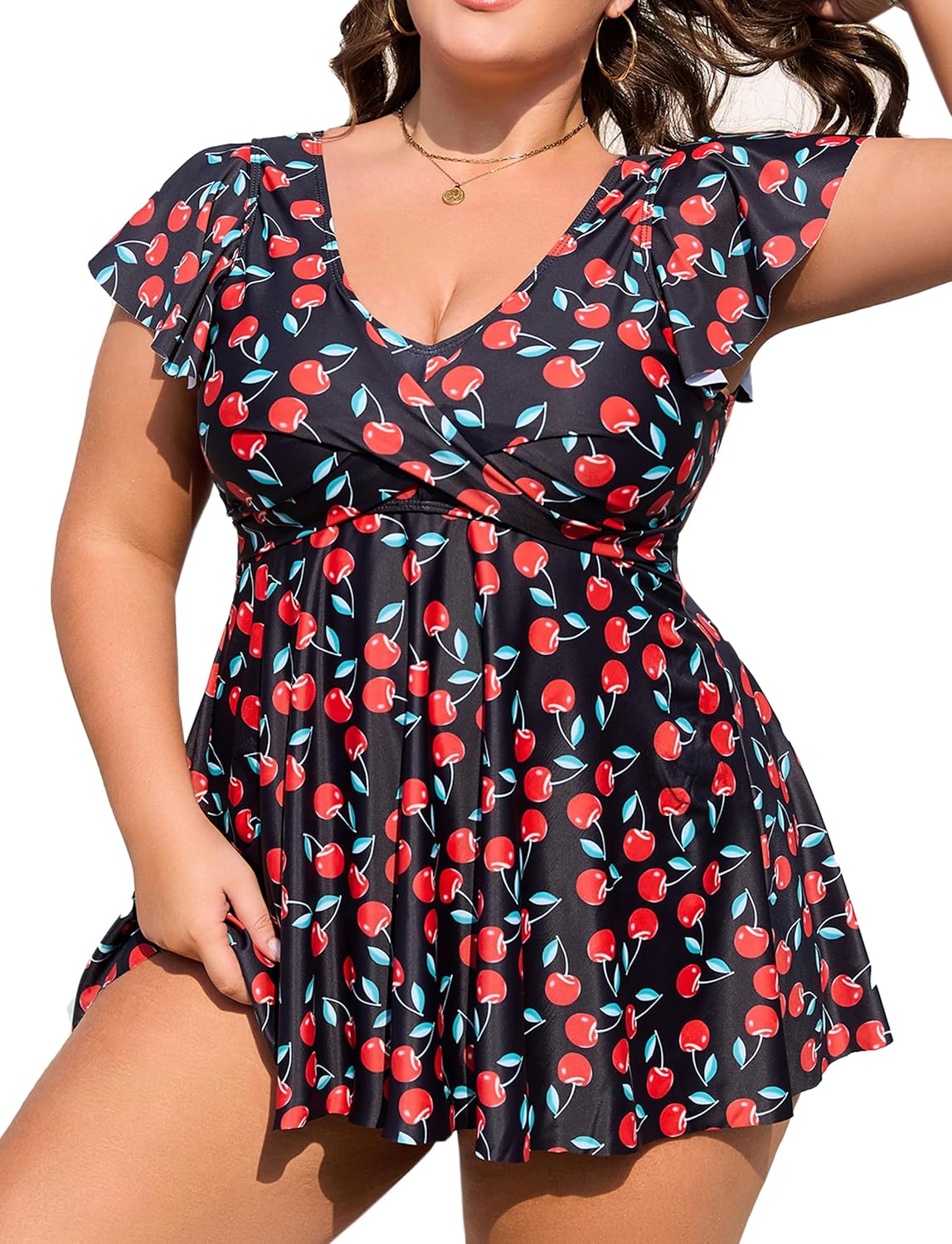 Edelqual Plus Size Tankini Swimsuits for Women with Tummy Control