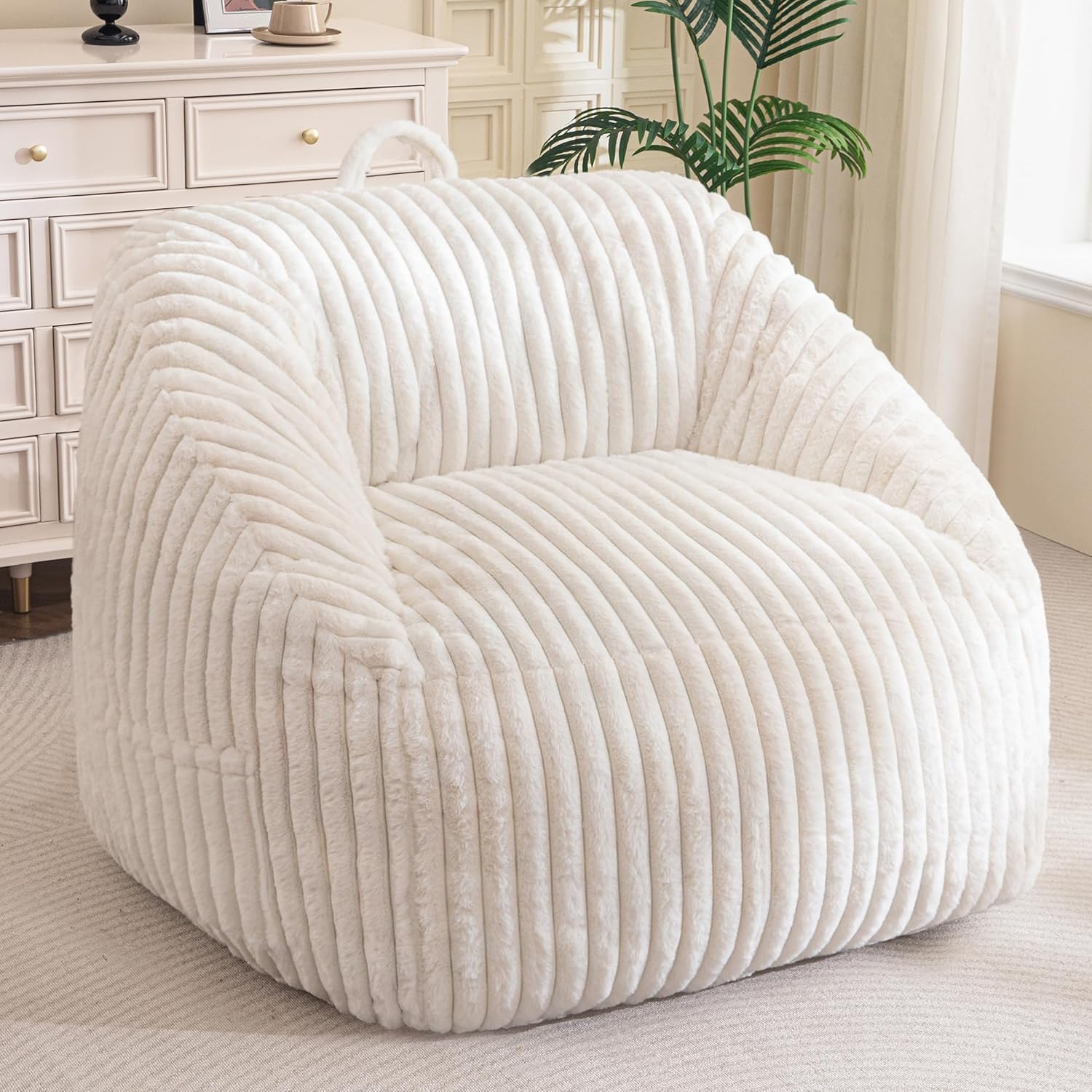 BYBYME Cozy Giant Bean Bag Chair - Comfy Floor Sofa