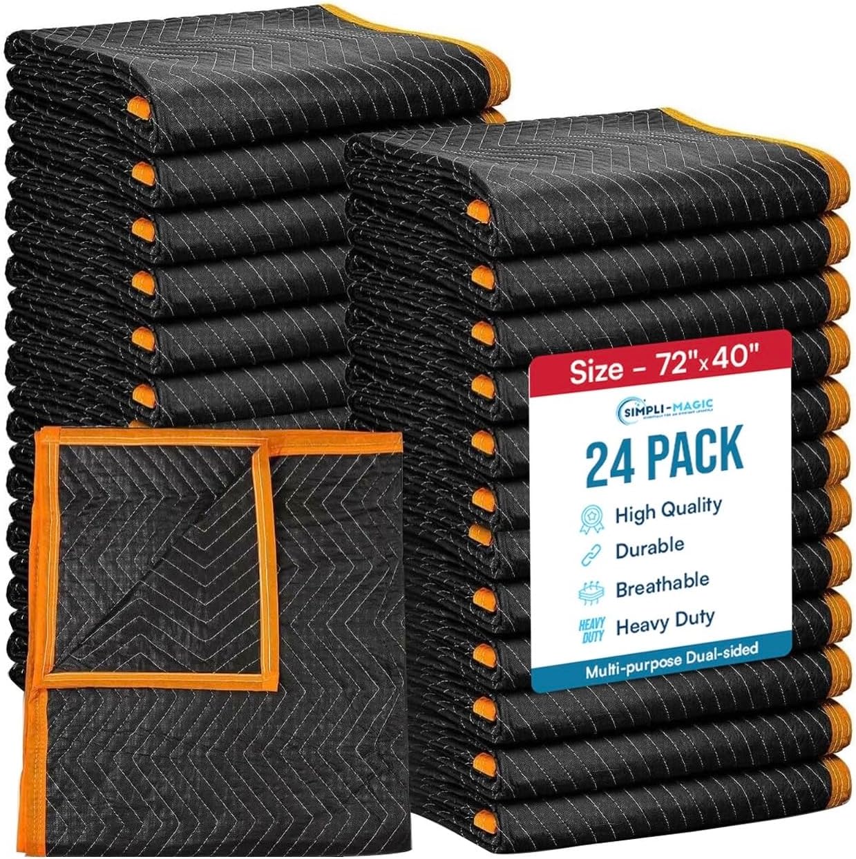 Simpli-Magic Heavy Duty Padded Packing Blankets for Moving