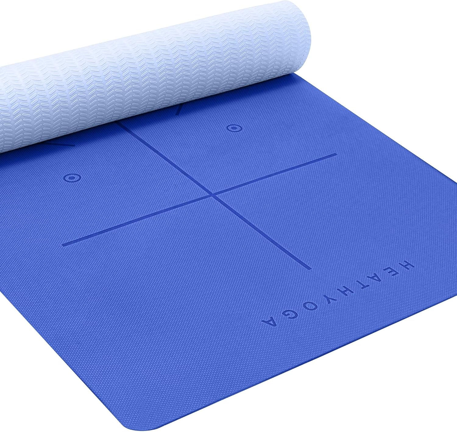 Non Slip Eco-Friendly Yoga Mat - SGS Certified TPE, Body Alignment System, Optimal Cushioning
