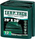 Green Heavy Duty Tarp 20x30 ft 12 Mil Thick - Durable Waterproof Cover