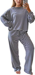 MISSACTIVER Women's Striped 2 Piece Lounge Set for Comfort